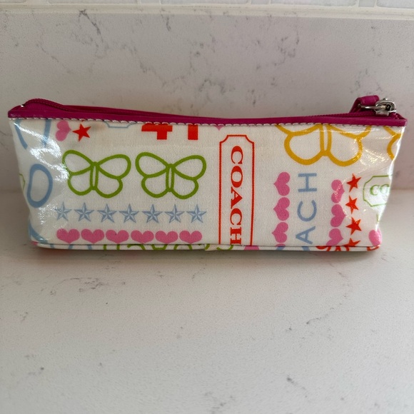 Coach Pencil Case / Zippered Makeup Pouch - Picture 2 of 6